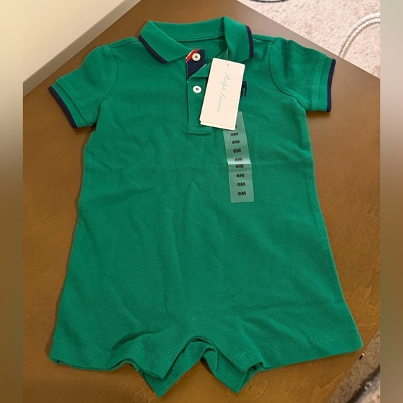 Ralph Lauren Other - Ralph Lauren baby boy green polo romper 6 months